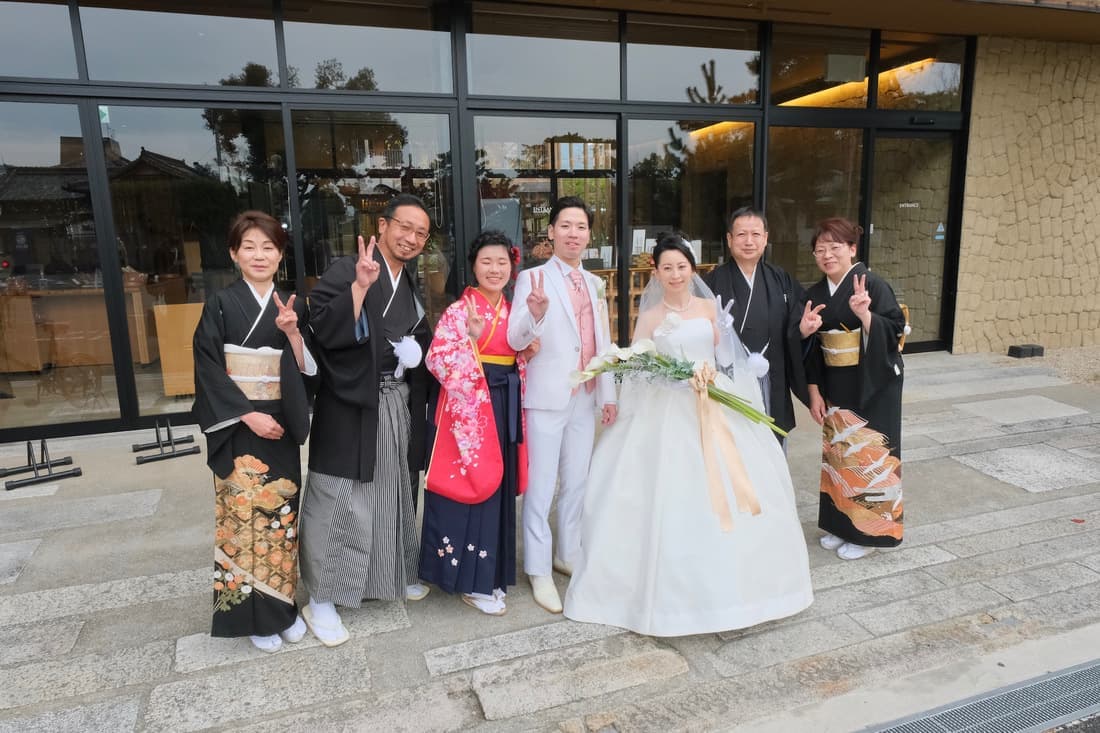 春日大社の結婚式の写真