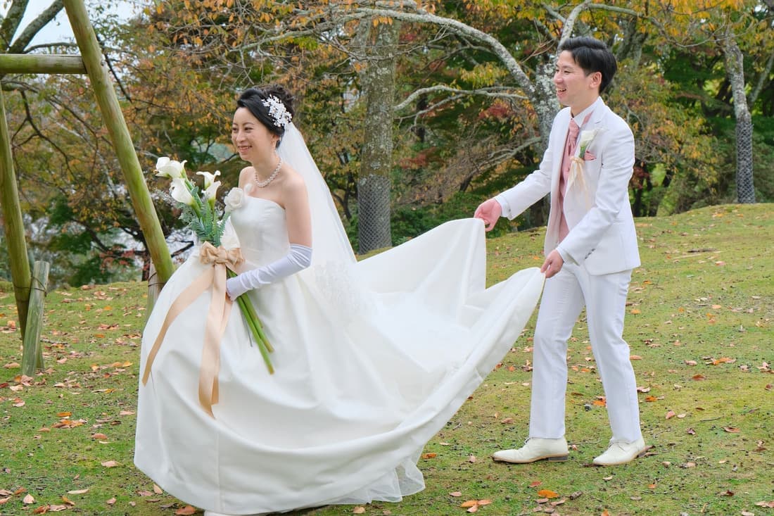 春日大社の結婚式の写真