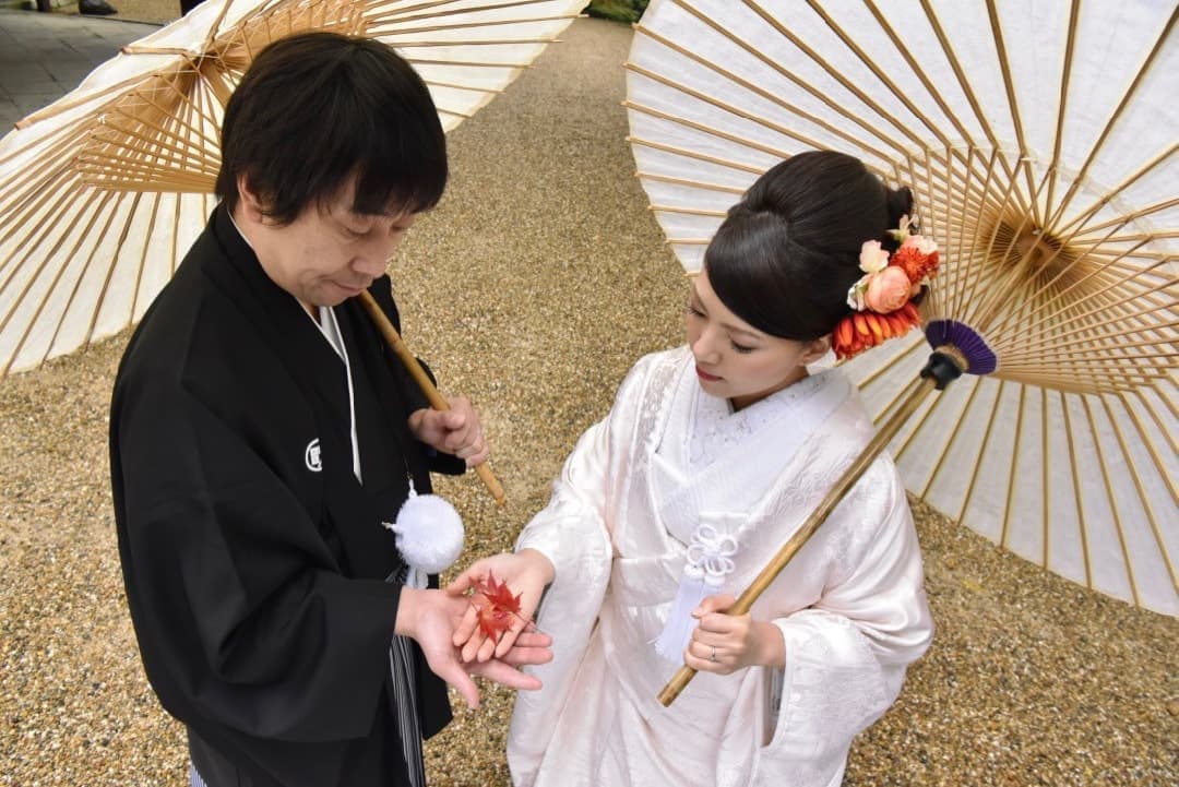 春日大社の結婚式の写真