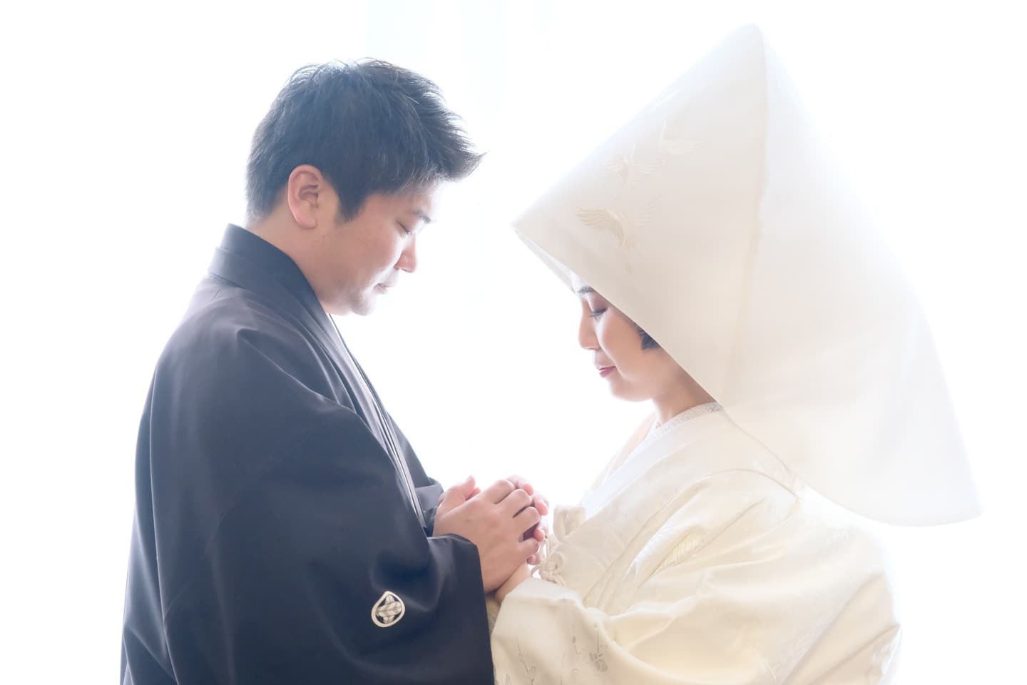 神社での和装結婚式の写真