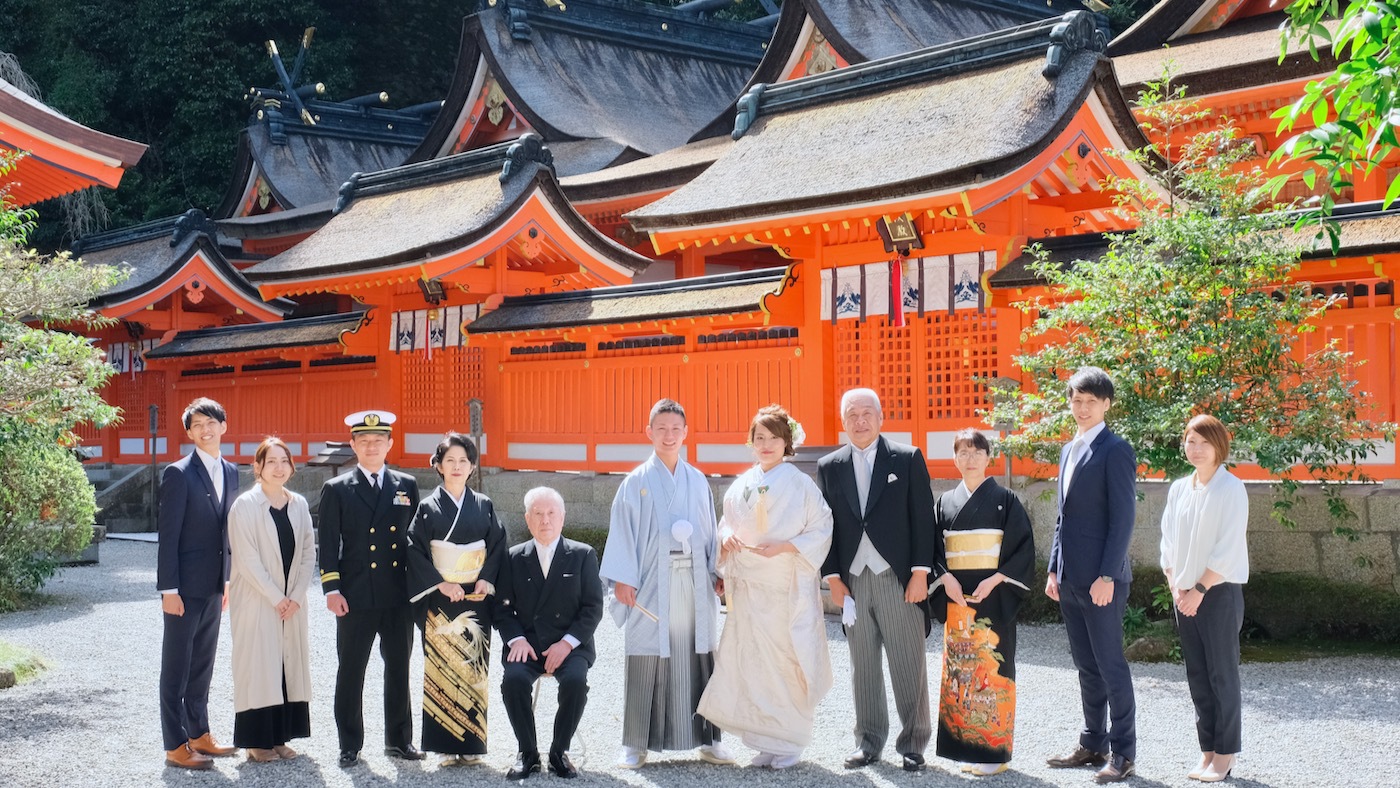 和歌山の神社での結婚式