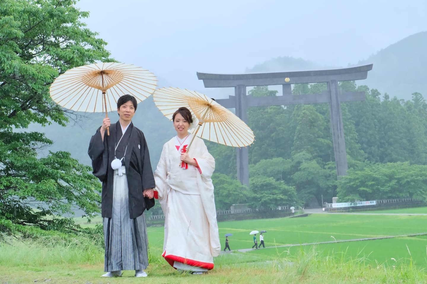 熊野本宮大社での結婚式の写真