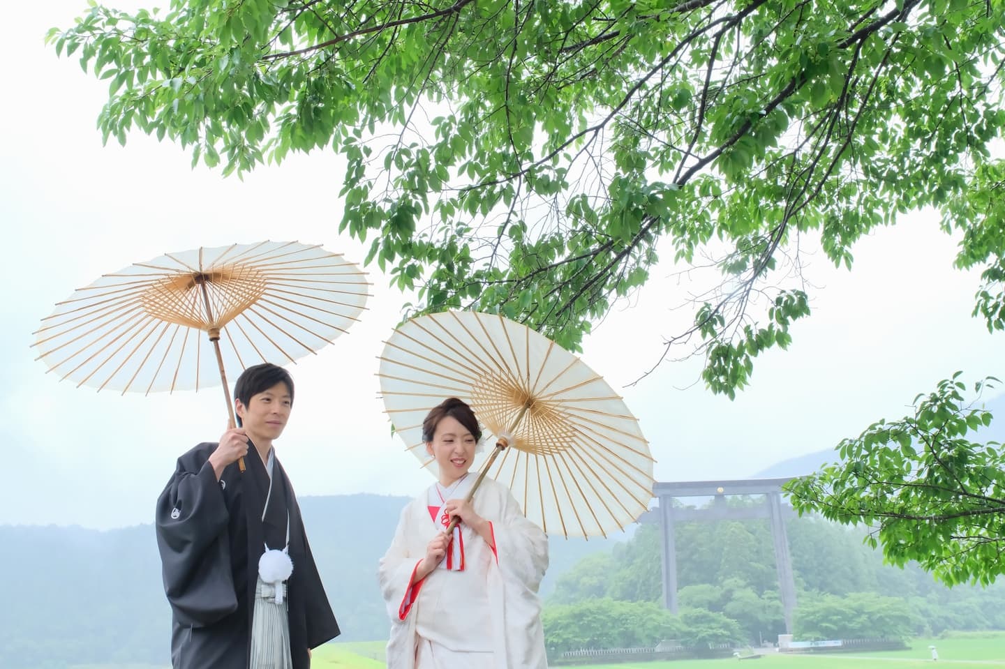 熊野本宮大社での結婚式の写真