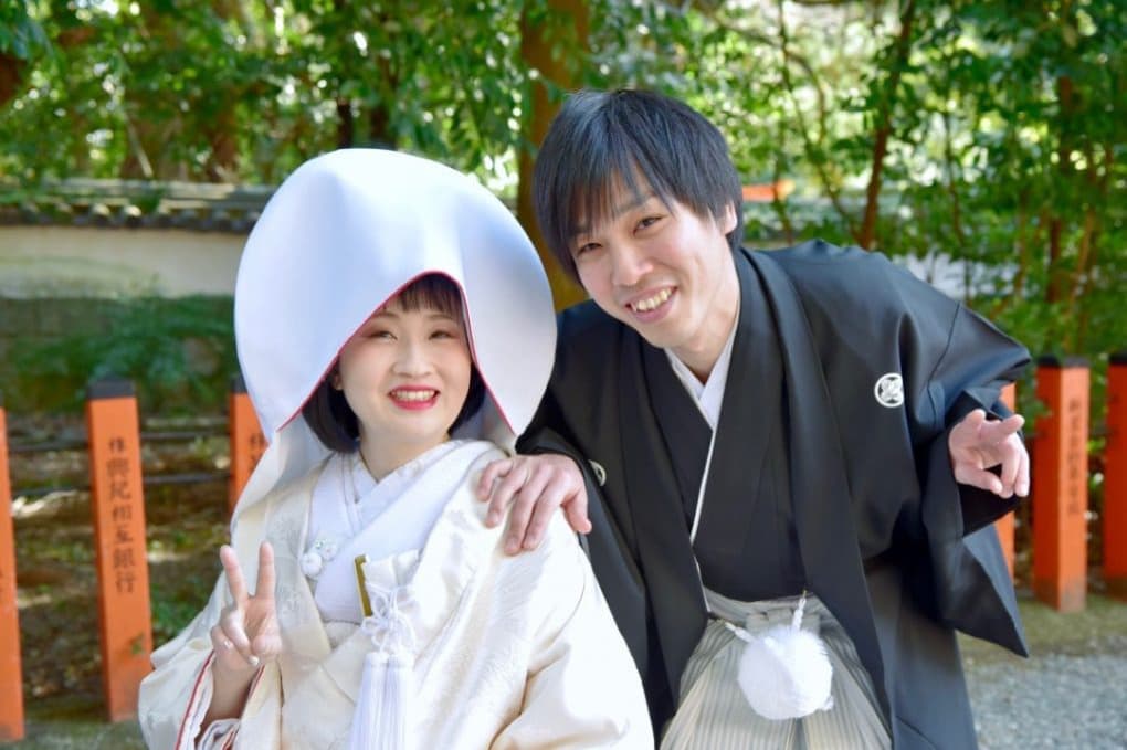 熊野速玉大社の結婚式の花嫁