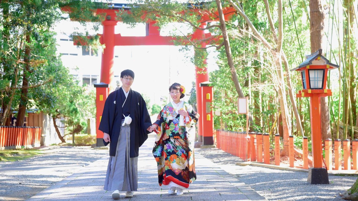 和歌山の神社での結婚式