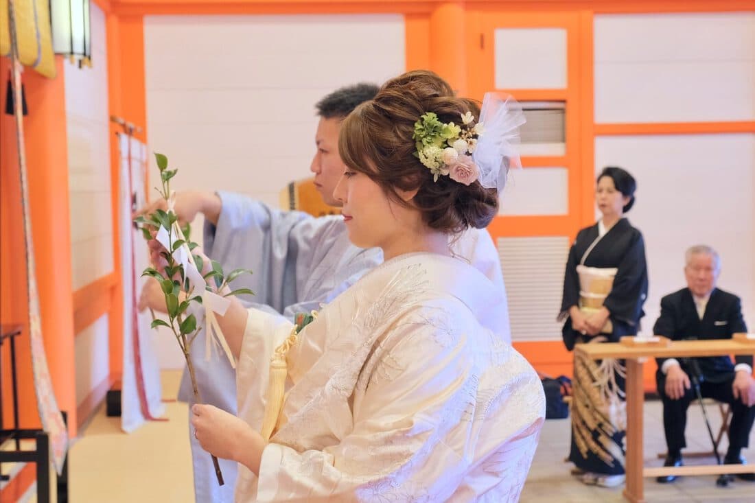 熊野那智大社の結婚式の写真
