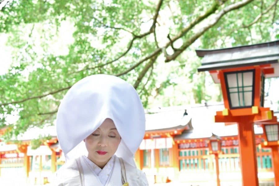 熊野速玉大社の結婚式の白無垢花嫁