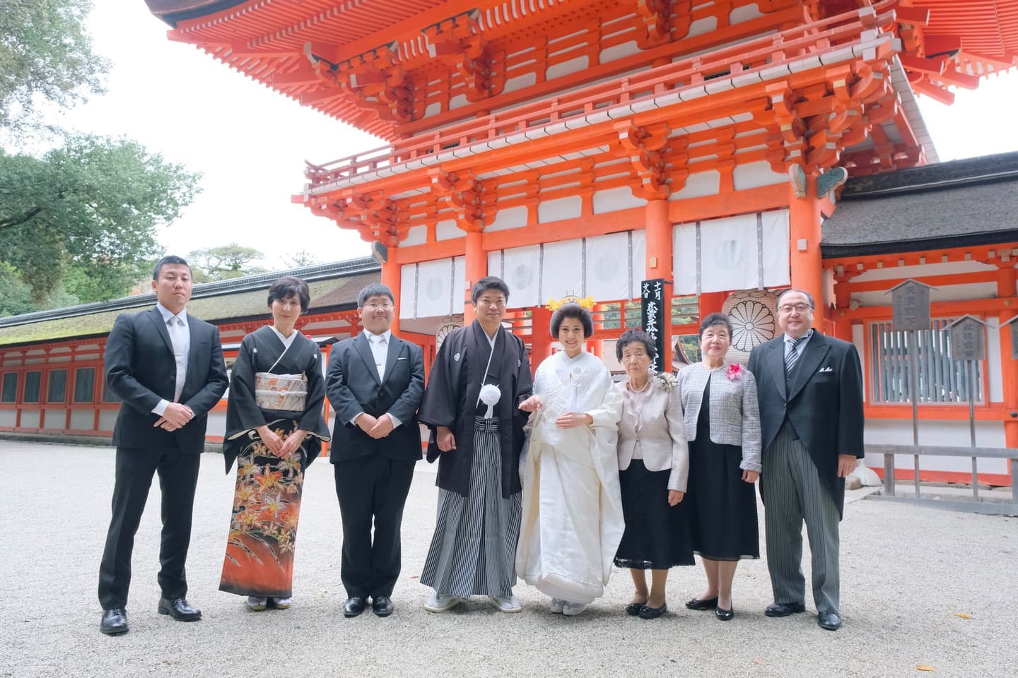 京都下鴨神社での結婚式写真