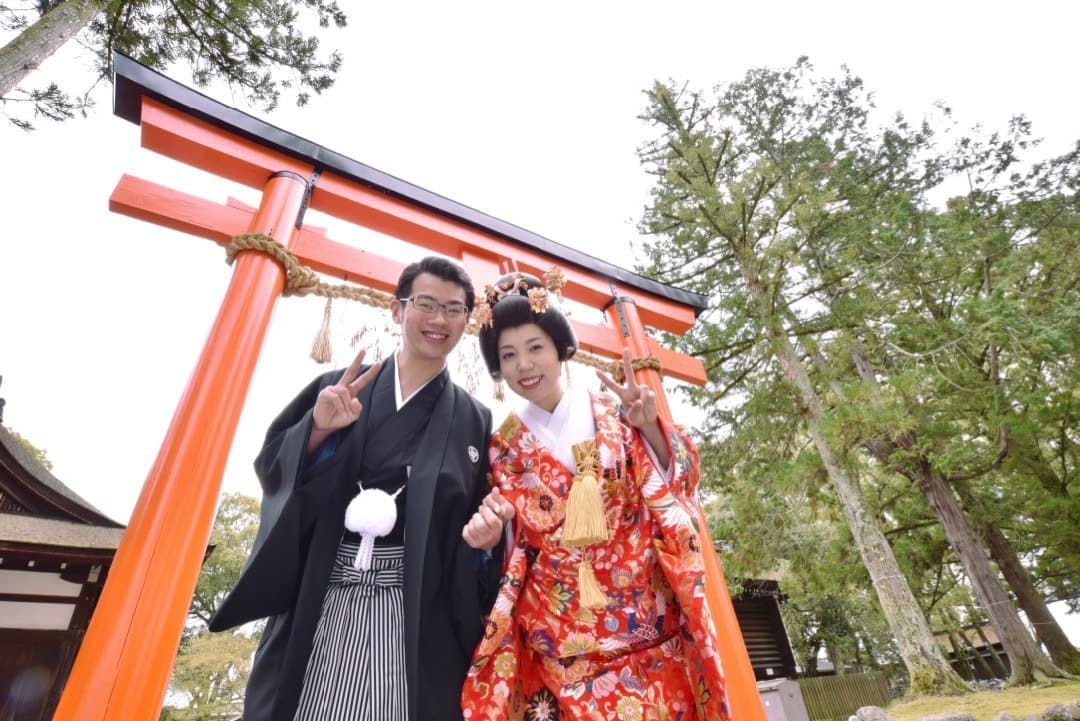 上賀茂神社の結婚式の写真