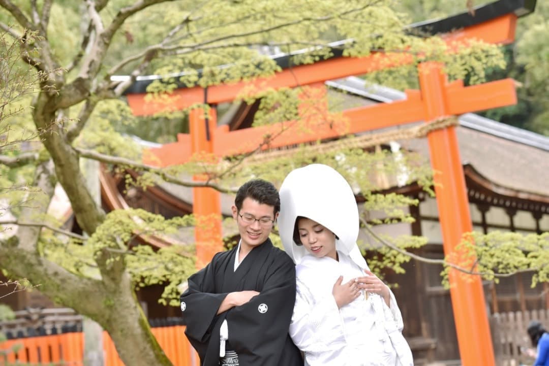 上賀茂神社の結婚式の写真