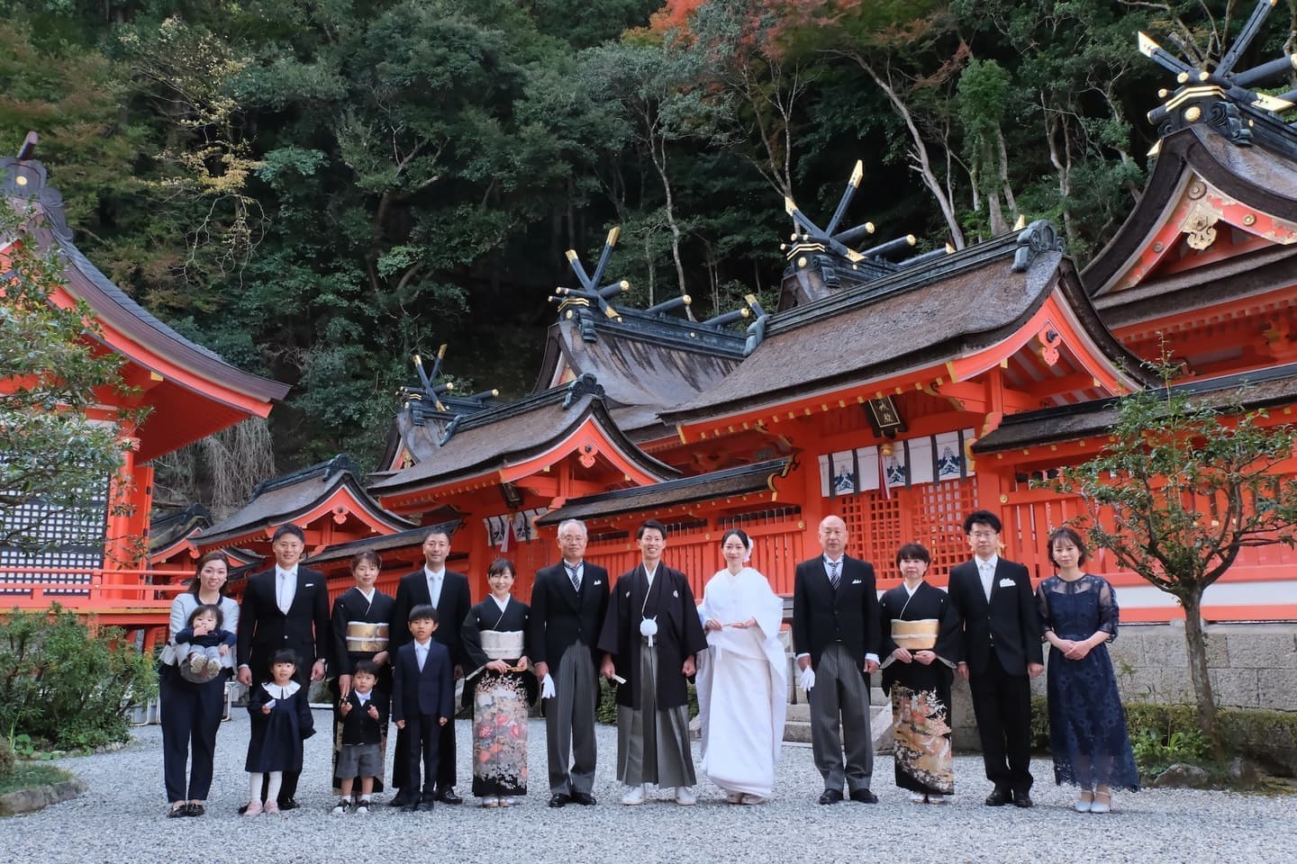 熊野那智大社で結婚式の写真