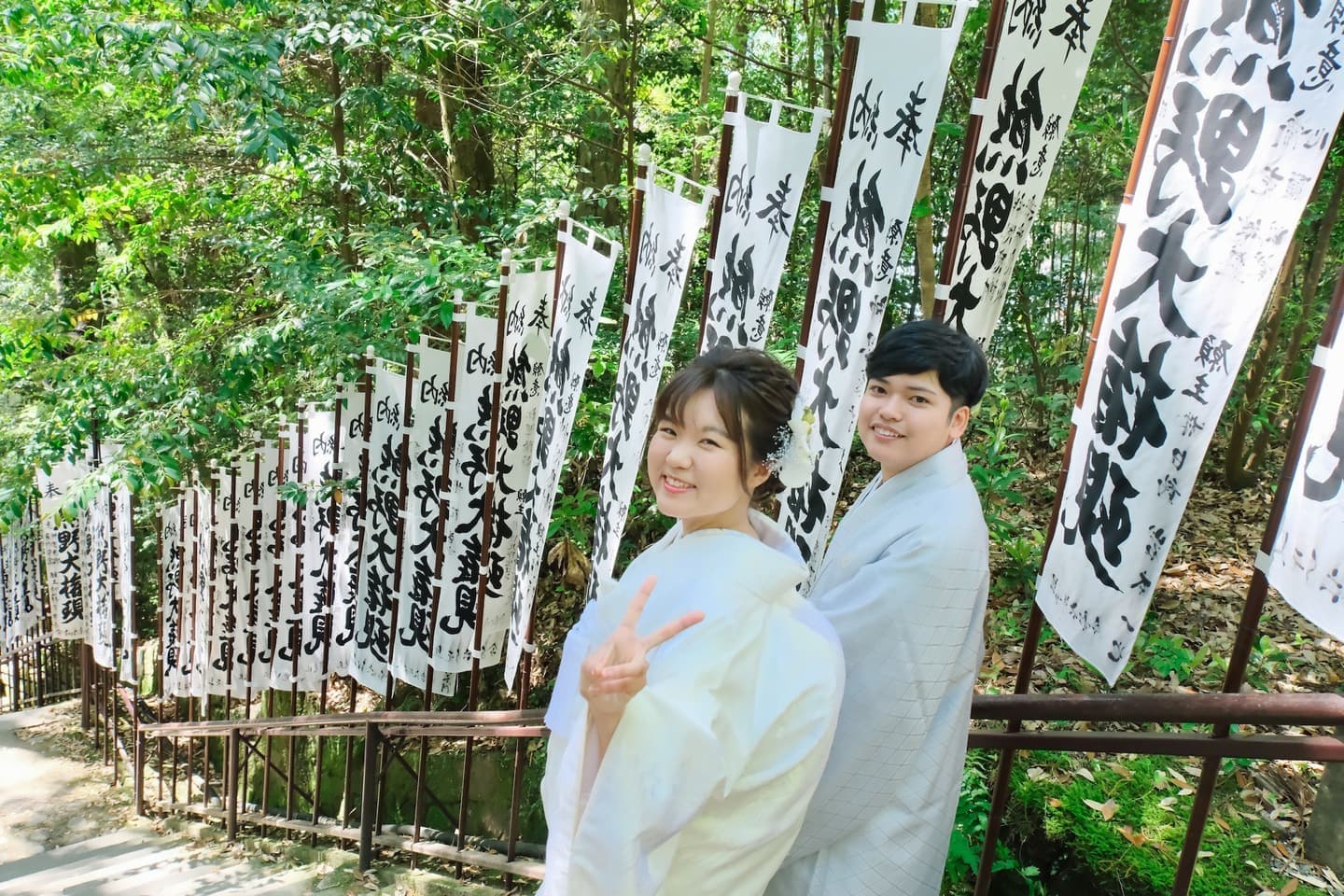 熊野本宮大社で結婚式の花嫁