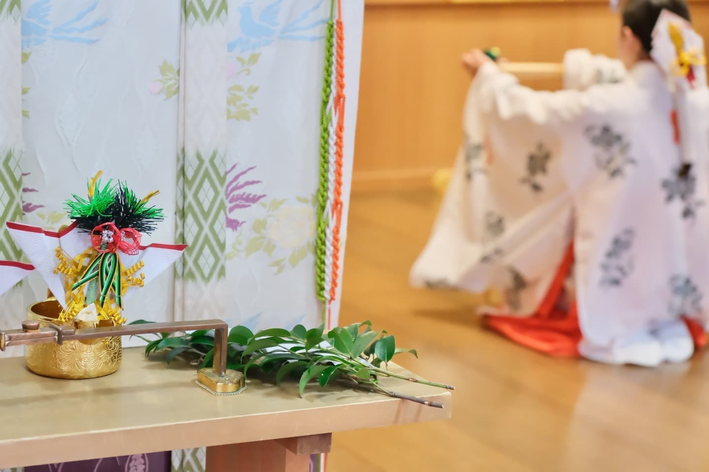 和装衣装で大神神社の結婚式の写真