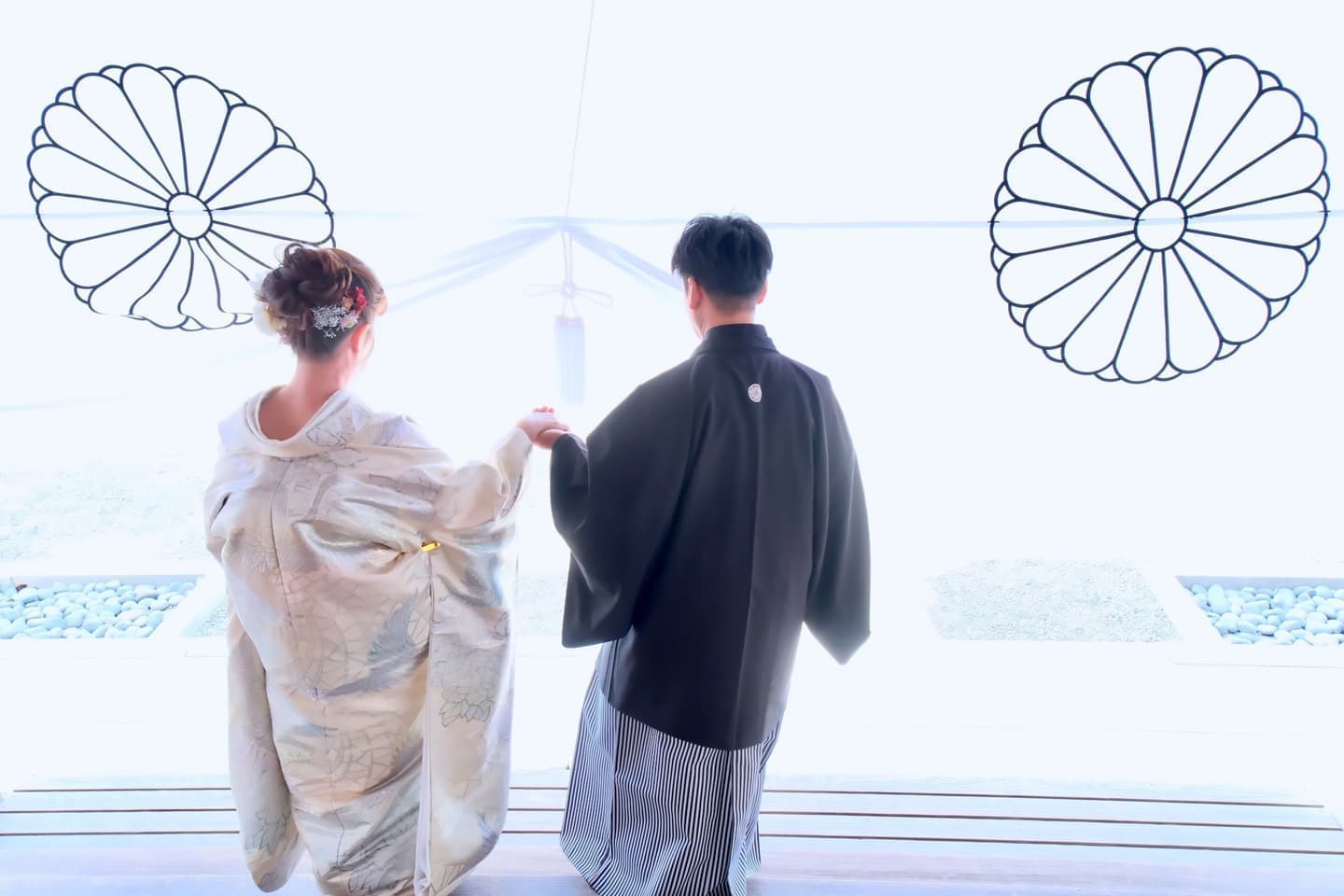 和装衣装で大神神社の結婚式の写真