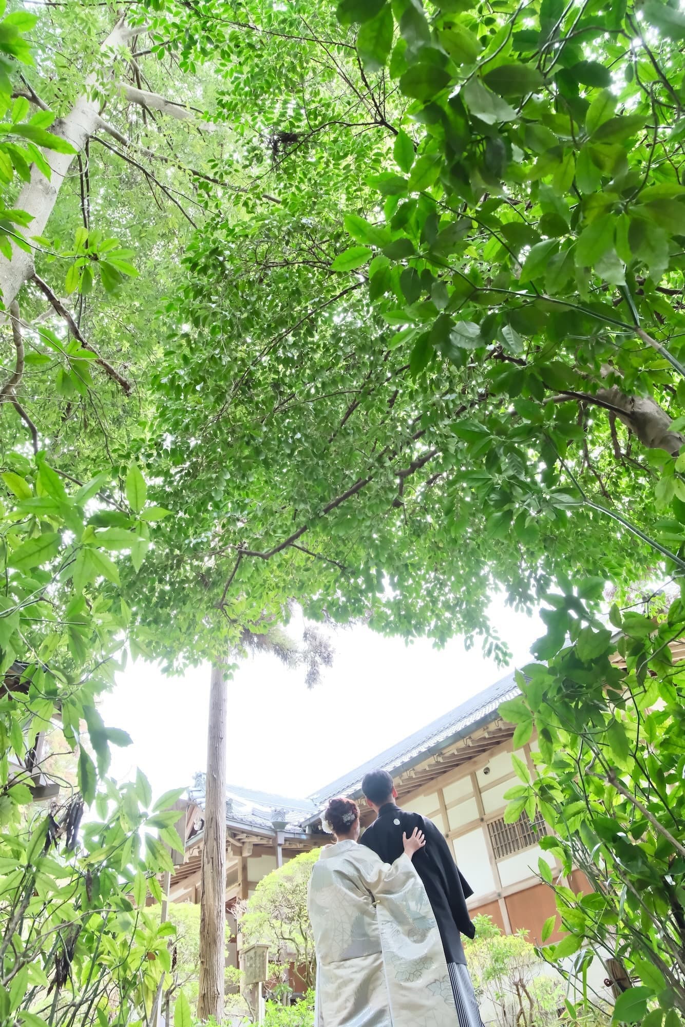 和装衣装で大神神社の結婚式の写真