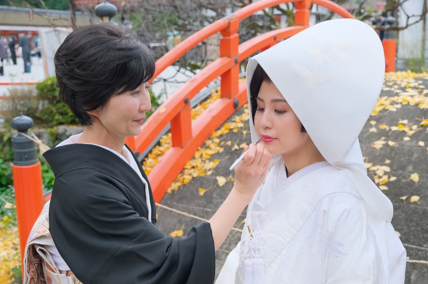 和装衣装で下鴨神社で結婚式の写真