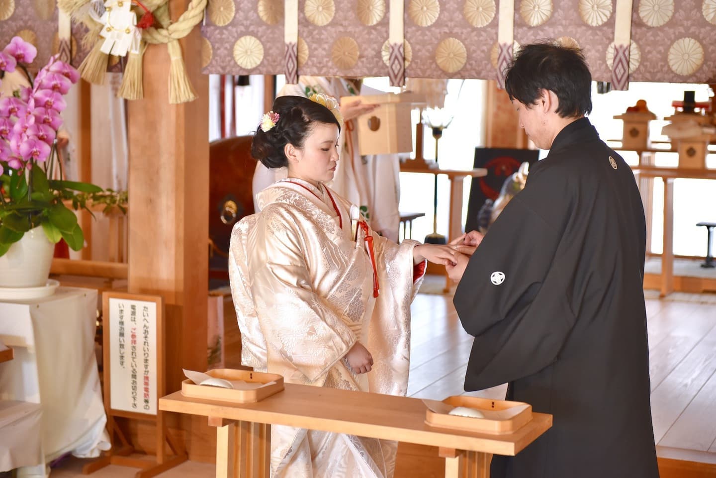 熊野本宮大社で神前結婚式の写真