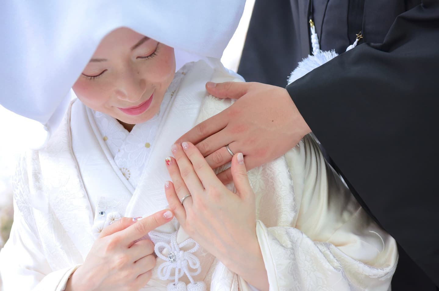 和装衣装で吉田神社で結婚式の写真