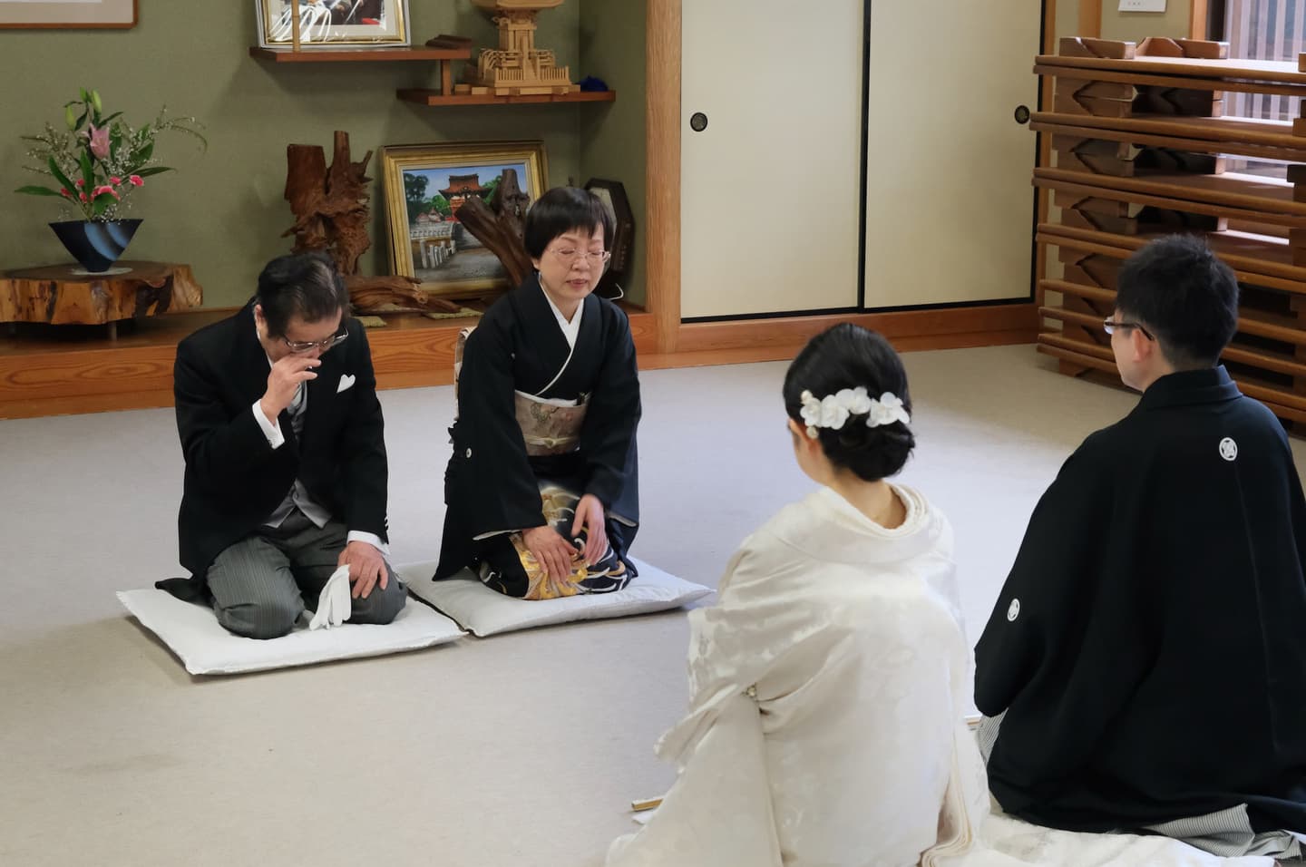 和装衣装で伊賀八幡宮で結婚式の写真