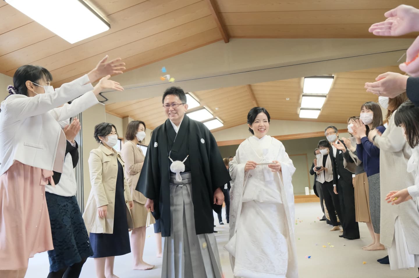 和装衣装で伊賀八幡宮で結婚式の写真