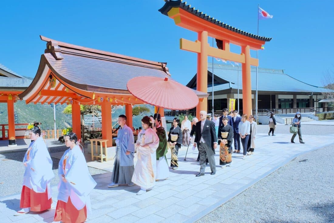 熊野那智大社の神前結婚式の写真