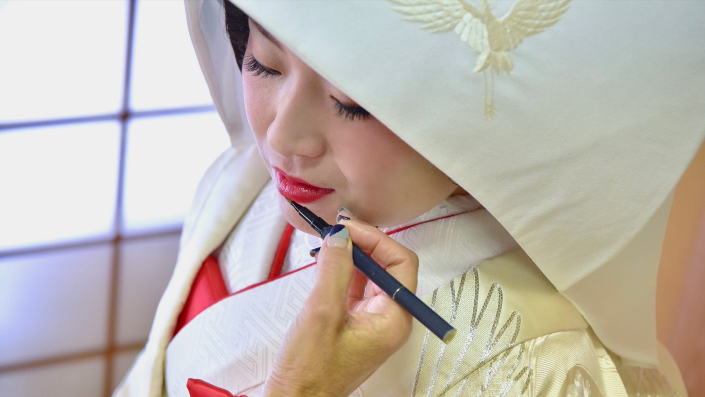 白無垢綿帽子の写真