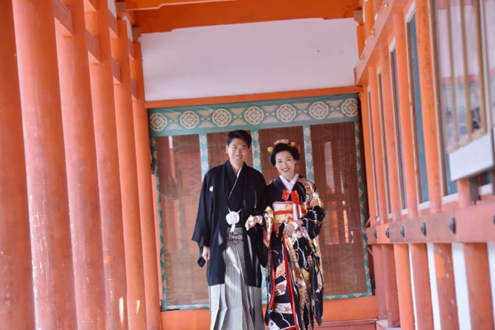 下鴨神社で黒引きの結婚式