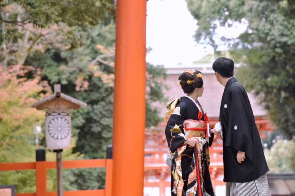 下鴨神社で黒引きの結婚式