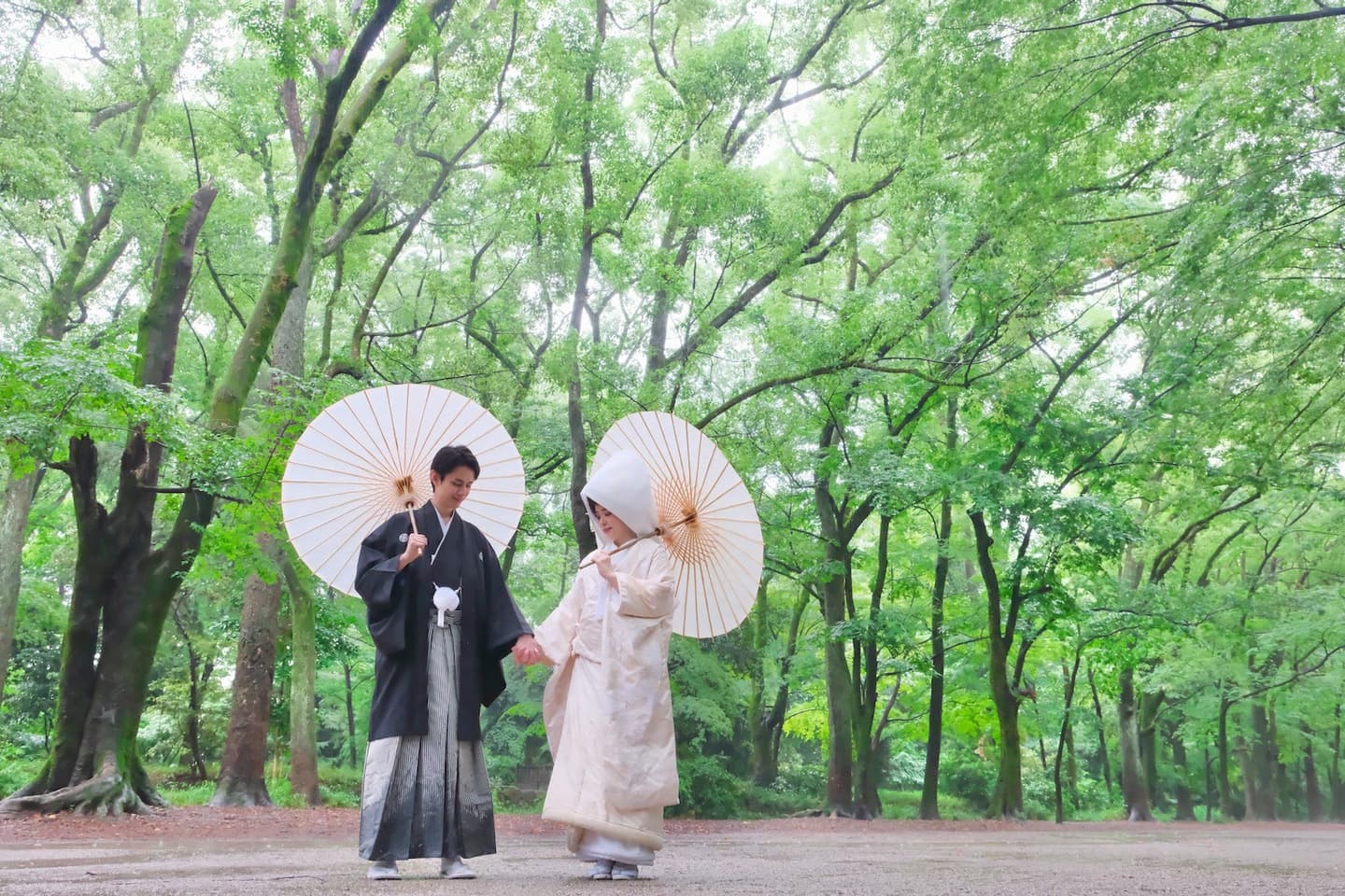 下鴨神社での神前結婚式の写真