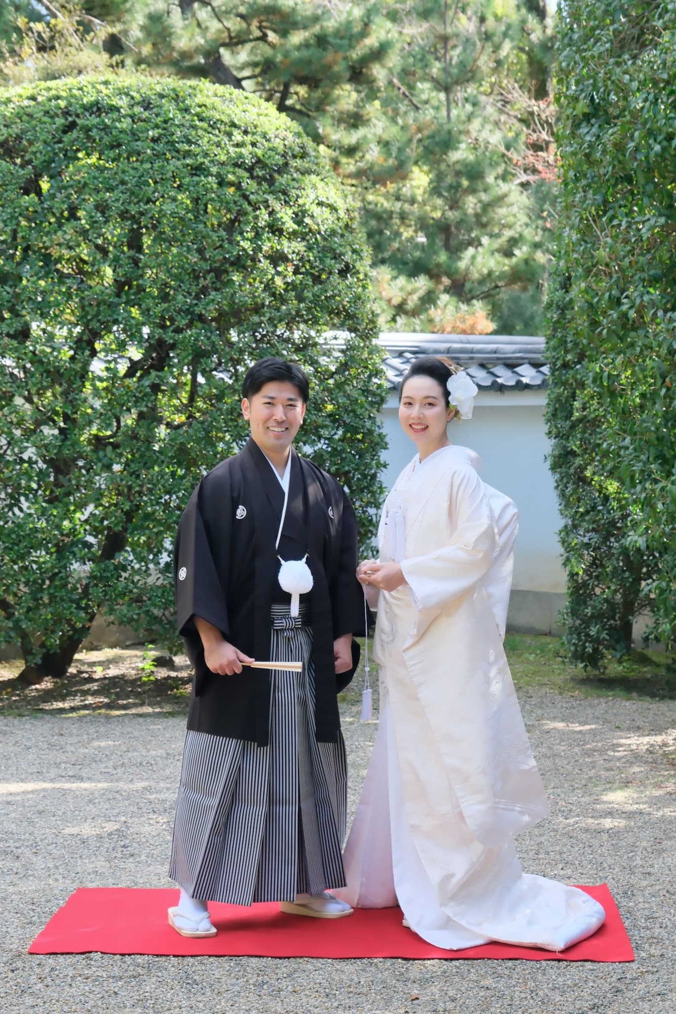 御香宮神社で結婚式の白無垢の花嫁