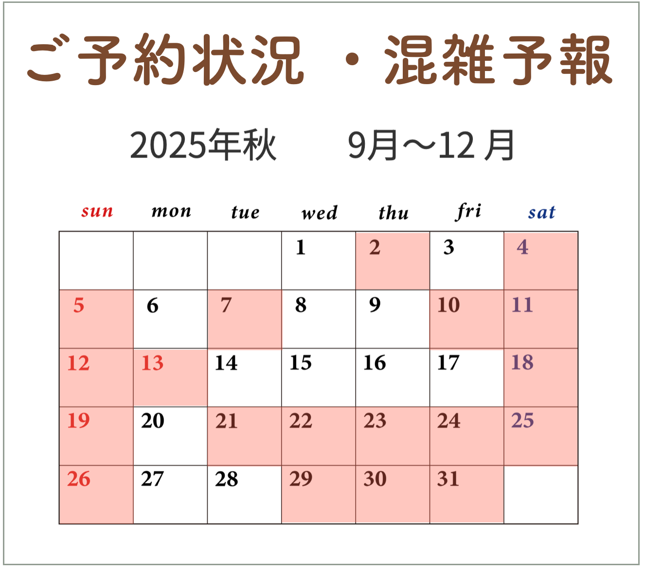 予約状況