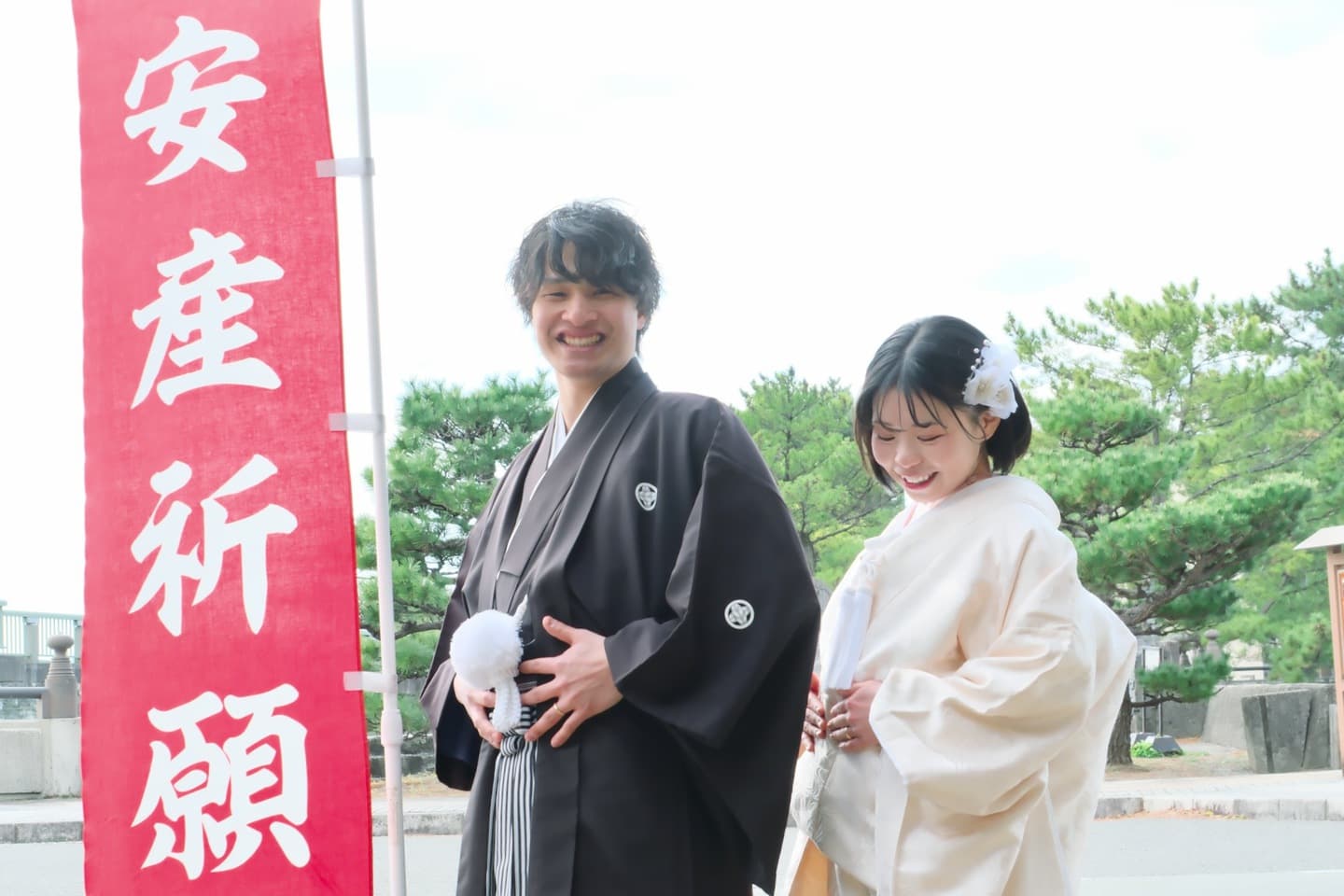 和装衣装で玉津島神社で結婚式の花嫁