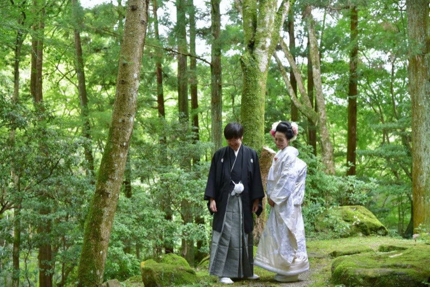 春日大社の結婚式の花嫁