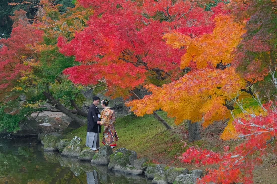 春日大社の結婚式の写真