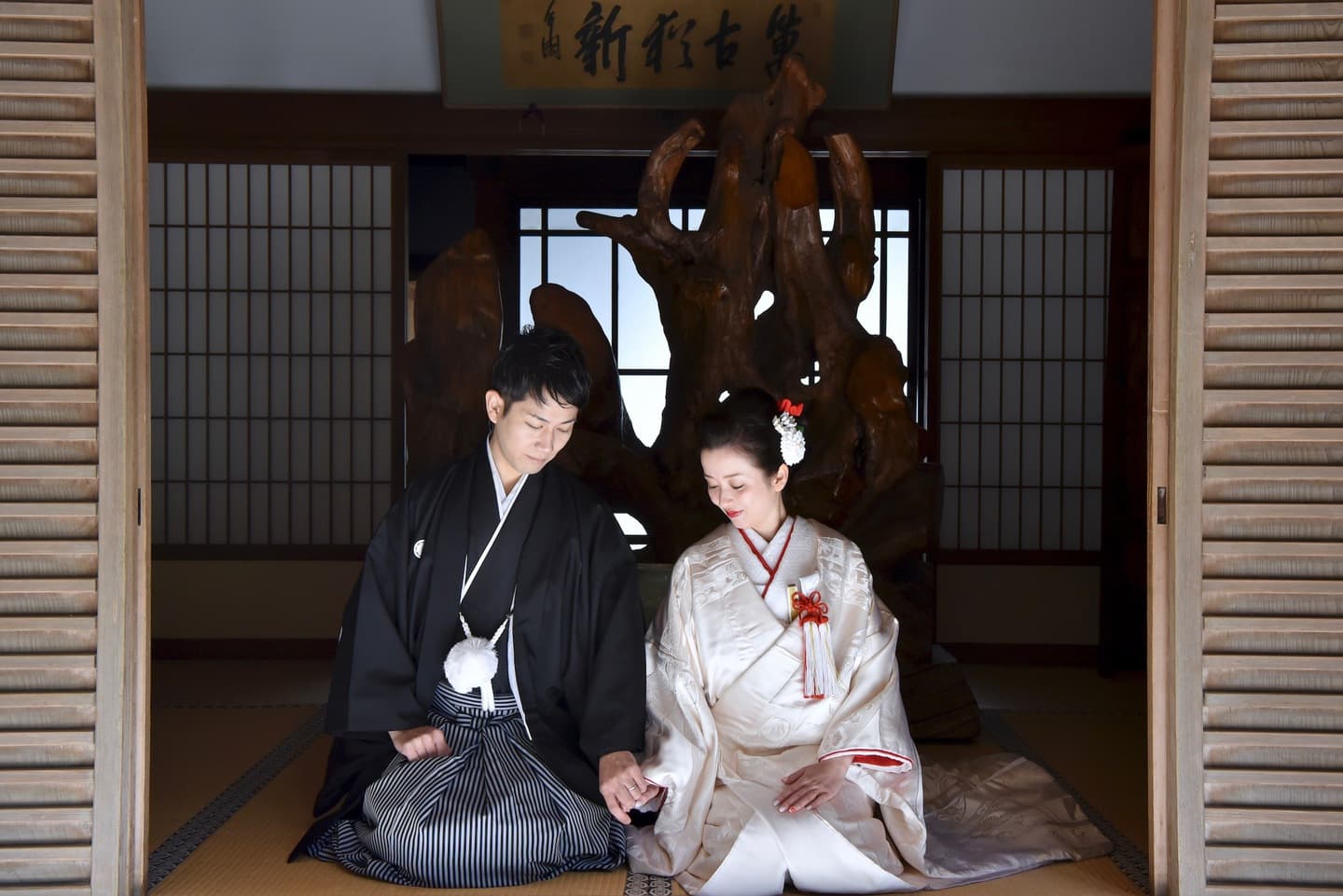 白無垢での結婚式の写真