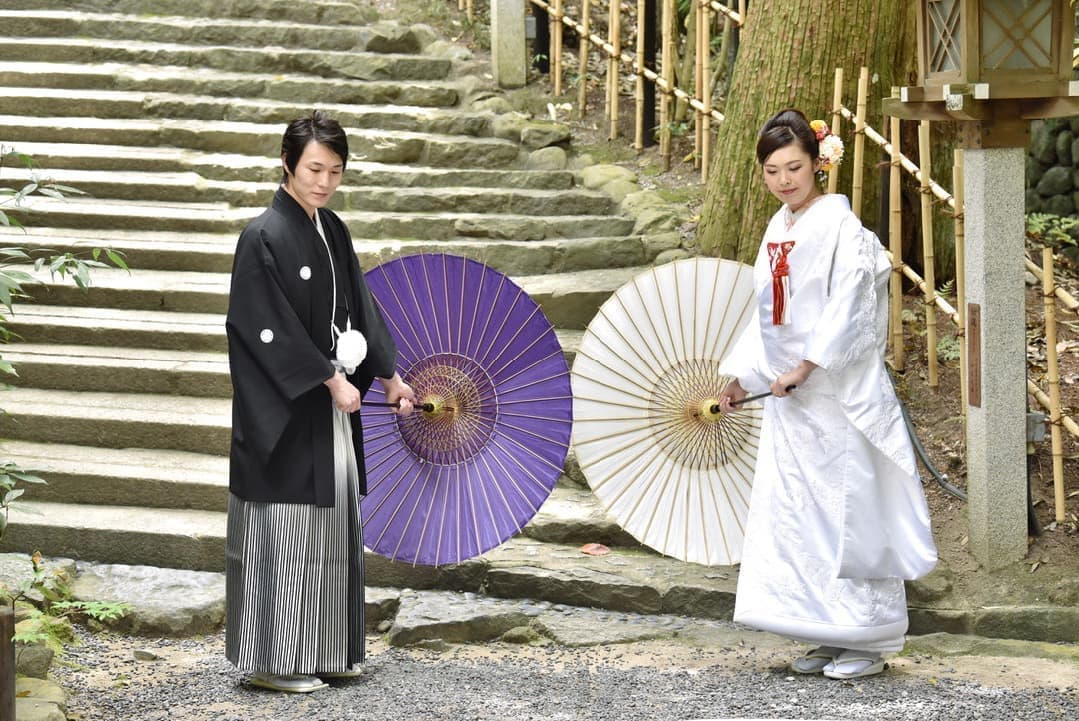 大神神社での神前結婚式の写真