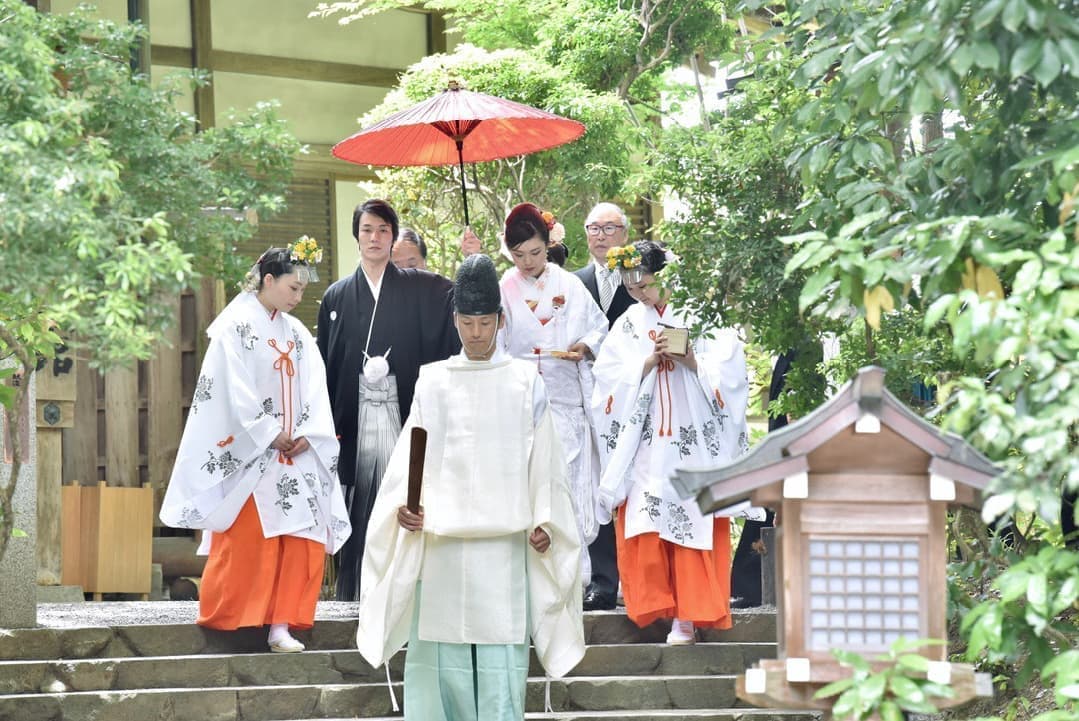 大神神社での神前結婚式の写真