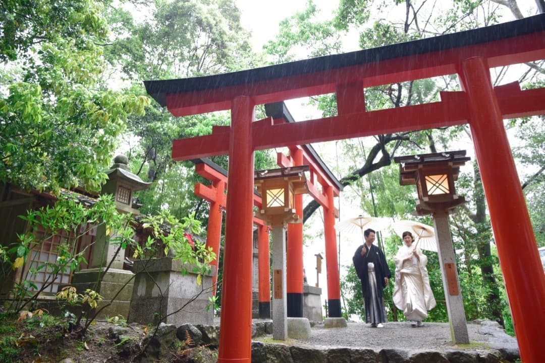 大神神社で白無垢の結婚式写真