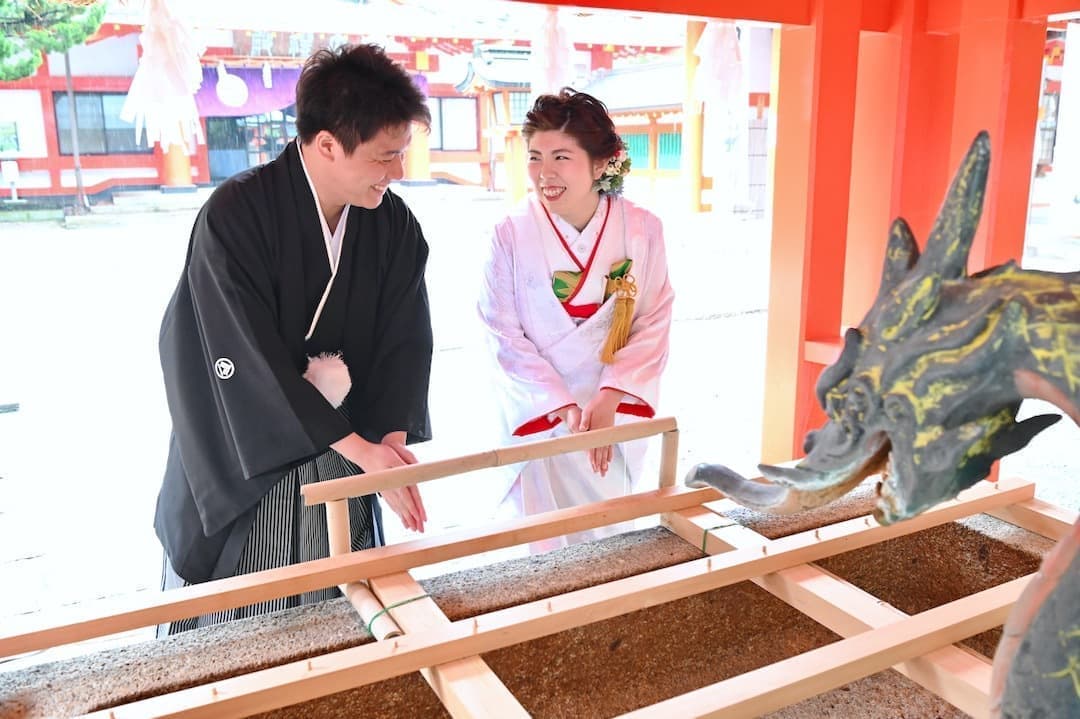 熊野速玉大社の神前結婚式の写真