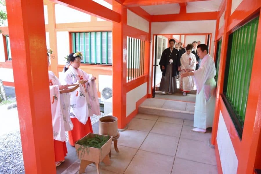 熊野速玉大社の神前結婚式の写真