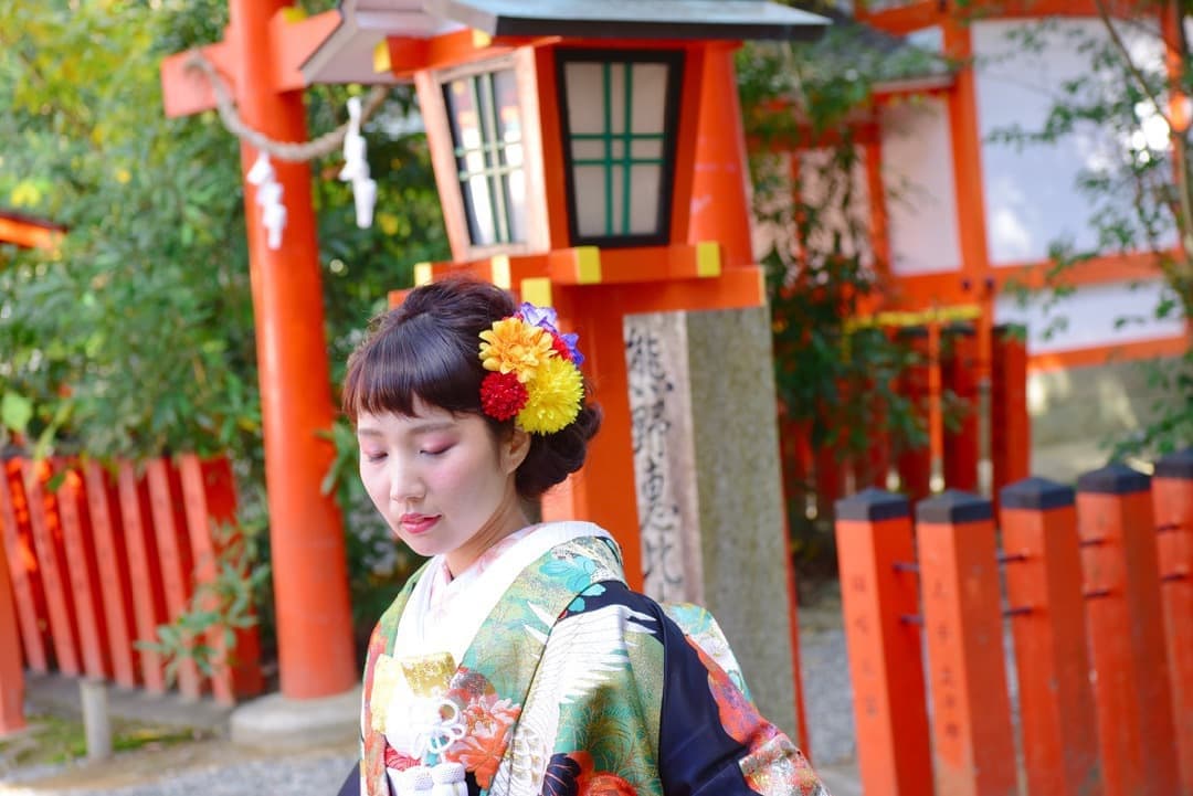 熊野速玉大社で結婚式の花嫁