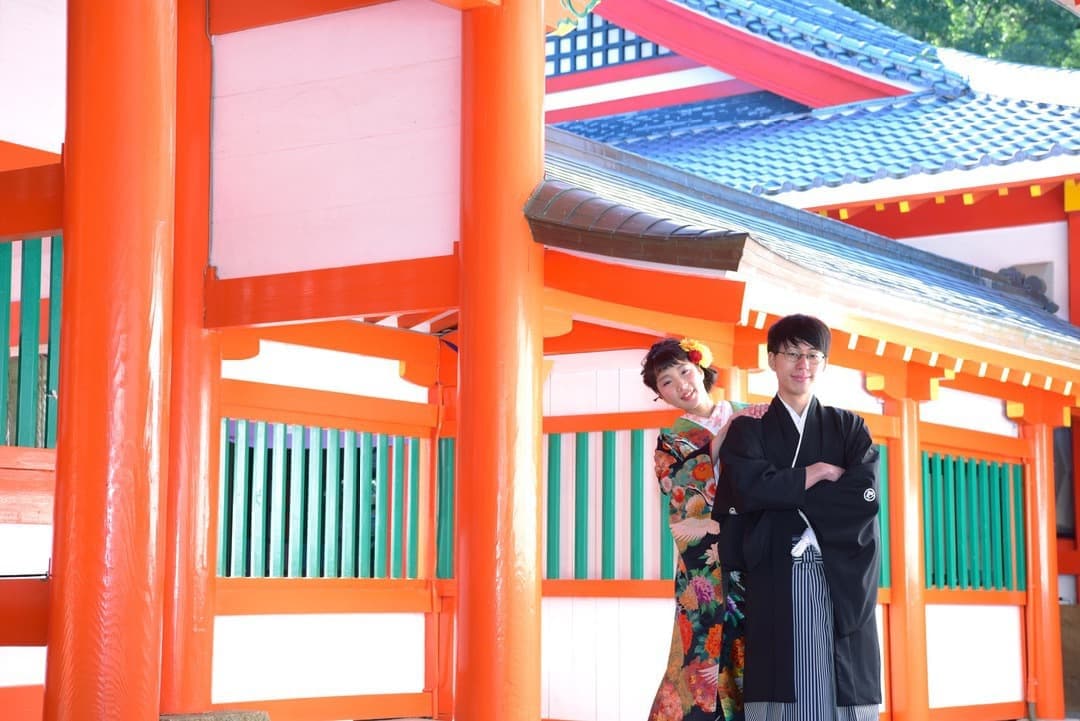 熊野速玉大社で結婚式の花嫁