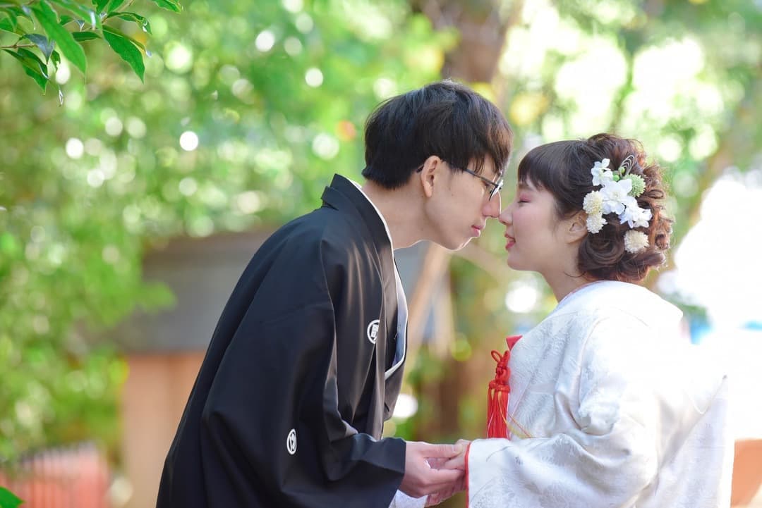 熊野速玉大社で結婚式の花嫁