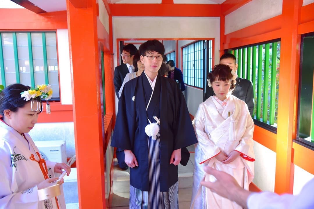 熊野速玉大社で結婚式の花嫁