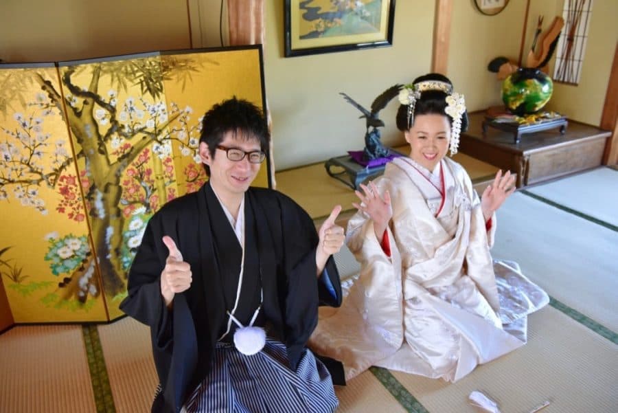 大神神社の結婚式で地毛で日本髪の花嫁