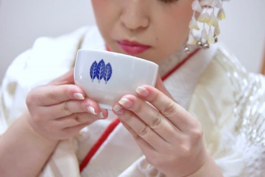 大神神社の結婚式で地毛で日本髪の花嫁