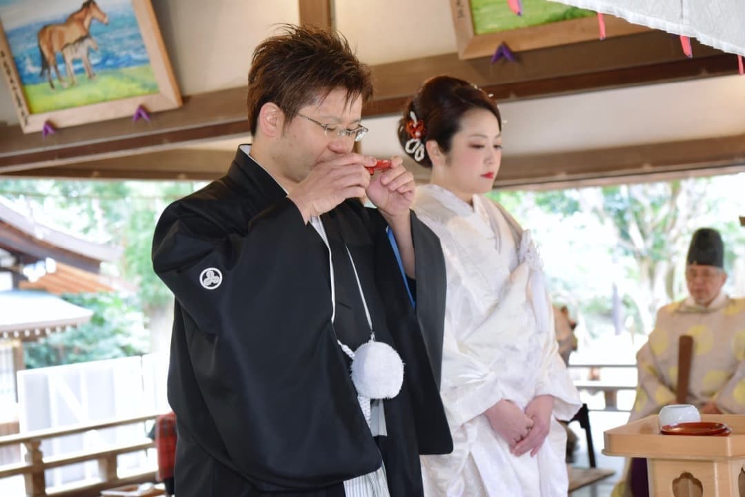 奈良の往馬大社での結婚式写真