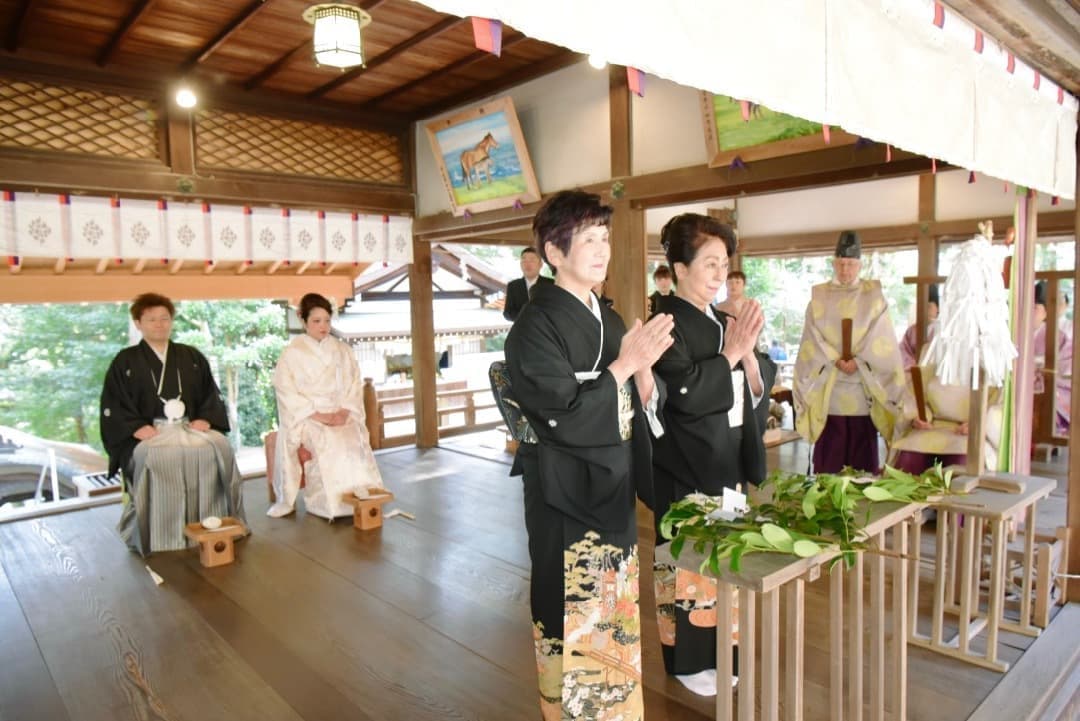 奈良の往馬大社での結婚式写真