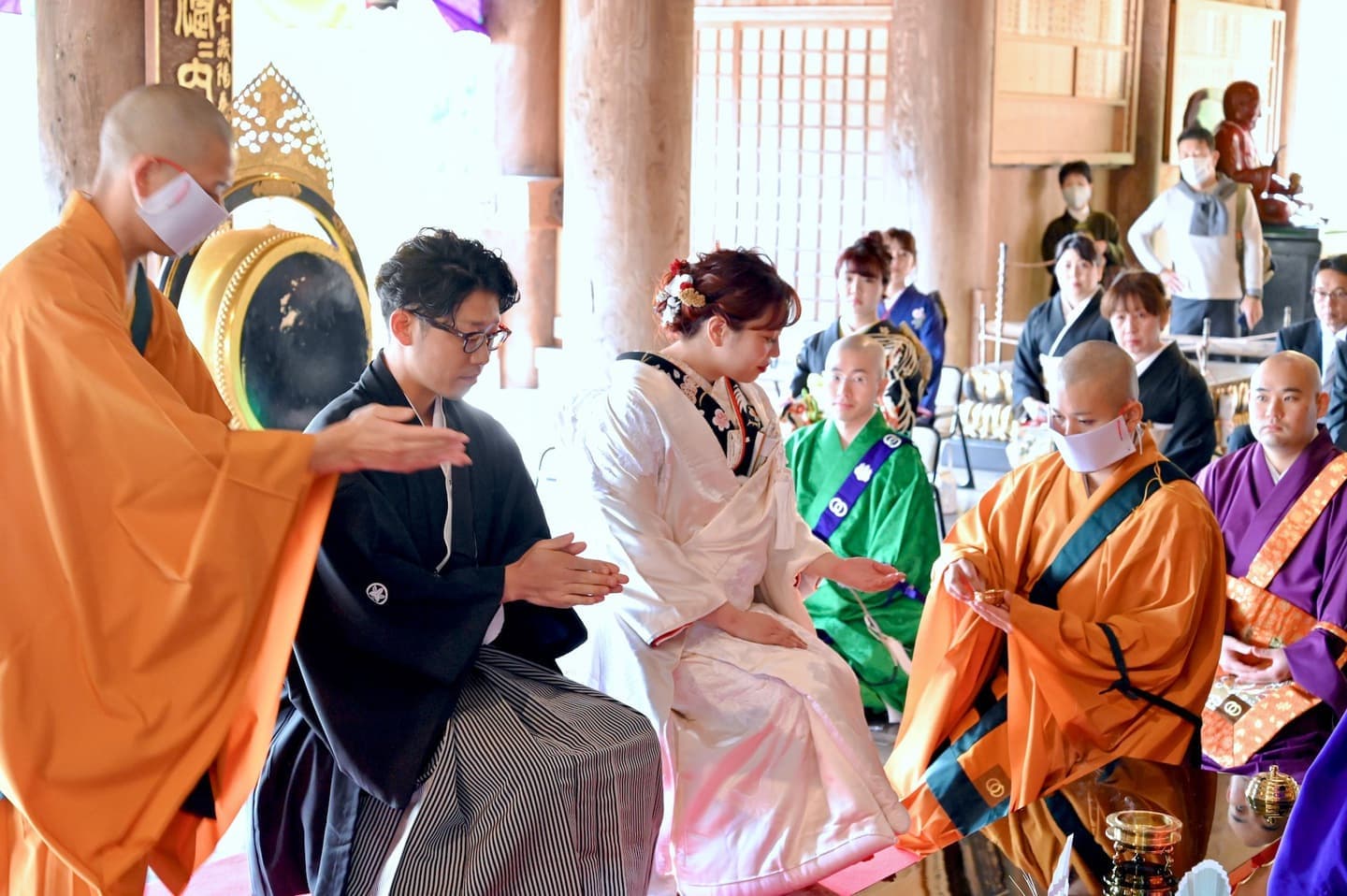 長谷寺で白無垢で結婚式の花嫁