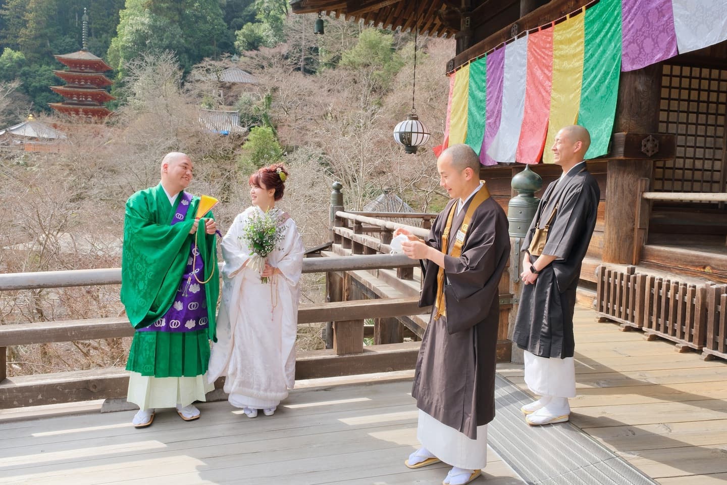 長谷寺で白無垢で結婚式の花嫁